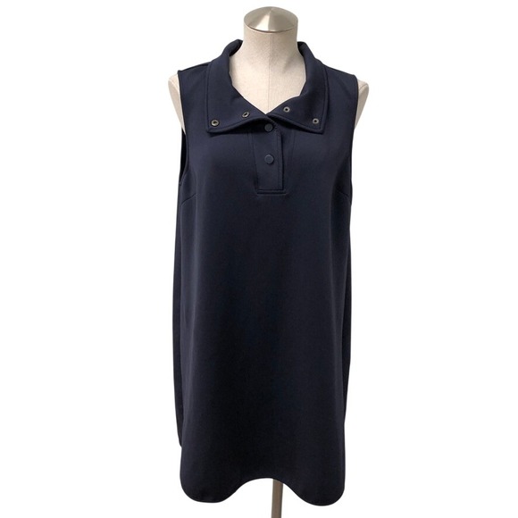 SSYS The Label Dresses & Skirts - SSYS The Label Sleeveless Polo Dress Womens L Navy Blue Snap Collar Mini Sporty